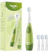 Papablic Rechargeable Kids Electric Toothbrush with Timer for Ages 4+ Child | with Brushing Timer...