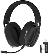 ZIYOU LANG L80 Wireless Gaming Headset Ultralight Over Ear with 2.4Ghz USB C&A Dongle/Bluetooth 5...