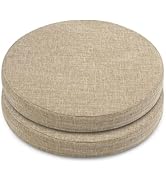 ELFJOY Round Chair Cushions for Dining Chairs Non Slip High-Resilience Foam Chair Pads 2" Thick S...