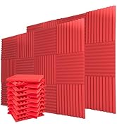 Saiqiang Acoustic Foam Panels 24 Pack 1 x 12x 12 Inches Soundproof Wall Panels Acoustic Foam Soun...