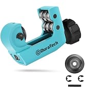 DURATECH Mini Tubing Cutter for Tubing with 3/16" to 1-1/8" (4-28 mm) O.D. | Compact Copper, Alum...