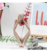 Thinker Statues and Sculptures, Sandstone Resin Thinker Statue Ornaments, Abstract Style Sculptur...