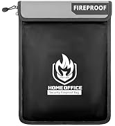 Epritliber Fireproof Document Bag 2000°F, 15x11’’ Waterproof Fireproof Money Bag for Cash, Two Po...
