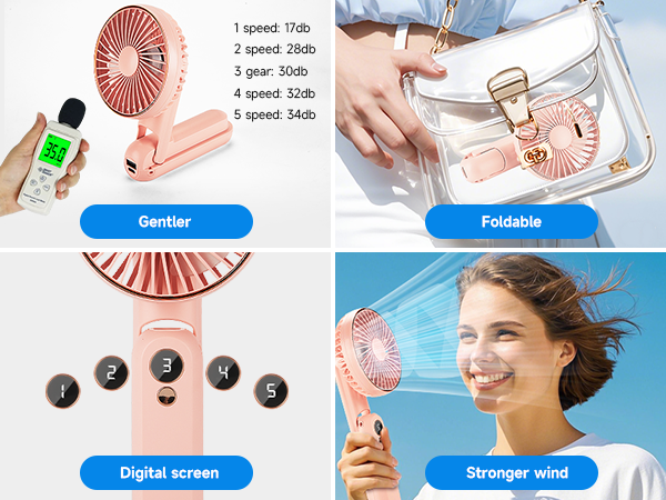 mini portable fan portable handheld fan travel fans portable abanico portatil recargable