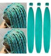 Teal Braiding Hair Pre stretched Ez Braid Knotless Fulani Braiding Hair