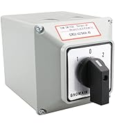 Baomain Rotary Selector Cam Changeover Switch with Master Switch Exterior Box 660V 63A 3 Position...