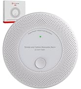 KIMROG 10-Year Battery Combination Smoke & Carbon Monoxide Detector, 2-in-1 CO Detector Alarm wit...