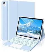 SZPSGC for iPad 11th 10th Generation Case with Keyboard, Folio Cover with Pencil Holder, Multi-To...