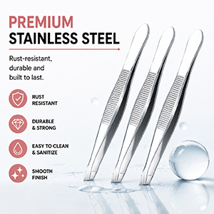 precision tweezers eyebrow tweezers slant tip tweezers facial hair remover ingrown hair tweezers