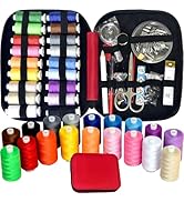 Sewing Kit with Case Portable Sewing Supplies for Home Traveler, Adults, Beginner, Emergency, Con...