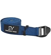 Everyday Yoga Super Strong Cotton Strap, Quiet Cinch Buckle, Stretching & Physical Therapy Fitnes...