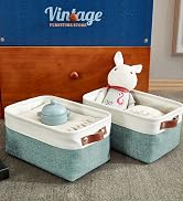 DECOMOMO Small Baskets | Storage Baskets for Organizing Shelves Linen Closet Bathroom Baby Cloth ...