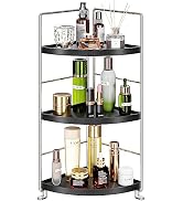 KINGBERWI 3 Tier Bathroom Corner Organizer Countertop, Vanity Counter Skincare Makeup Storage She...