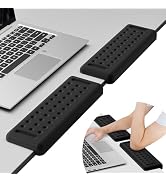 Leolee L-Shaped Desk Elbow Pads for Desk, Black Memory Foam Arm Rest for Desk with Non-Slip Base,...