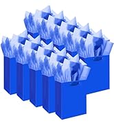 qiqee 10PCS Dark Blue Mini Gift Bags with Tissue Paper Handles 6.3"x4.7"x2.4" Small Size Present ...