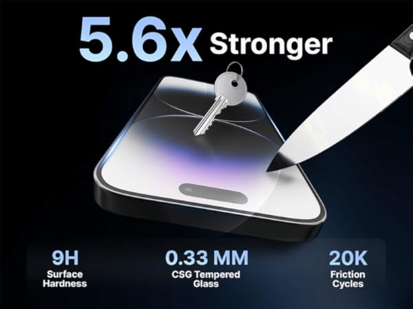 iPhone 17 screen protector 9H+ tempered glass scratch resistant aluminum enhanced durability