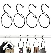 4 Pack Belt Hanger for Closet, Multipurpose Closet Hanger with S Hook, Rust-Resistant Metal Belt ...