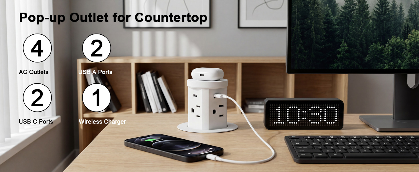 conference table power hub desk plug station recessed power strip power outlet pop up socket