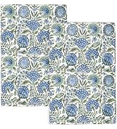 DAFENA Sage Green Blue Boho Kitchen Towels 16x24 Inch Vintage Floral Decor Dish Towels Flower Spr...