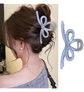Bow Hair Clips Bow Claw Clips for Women Nonslip Large Hair Claw Clip for Thick and Thin Hairs Pur...