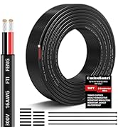 16 Gauge Wire 2 Conductor Electrical Wire, 16 AWG Wire Stranded PVC Cord, 12V Low Voltage/Oxygen-...