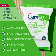 CeraVe Gentle Hydrating Makeup Removing Plant-Based Wipes