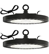 Sunco Lighting 2 Pack UFO LED High Bay Light, Lighting for Warehouse, 5000K Daylight, 150W, 21000...