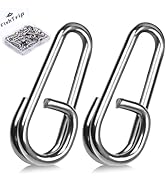 FishTrip Oval Split Rings Fishing - 50pcs Fishing Power Clips Snaps Quick Change for Lures Stainl...