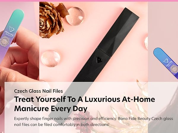 Czech glass nail file for natural nails nail file and buffer crystal glass file crystal file
