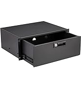 TECHTOO Rack Mount Drawer Rack Drawer DJ Rack Case Server Cabinet Case with Key and Lock for 19 I...