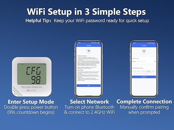 remote temperature monitoring WiFi setup