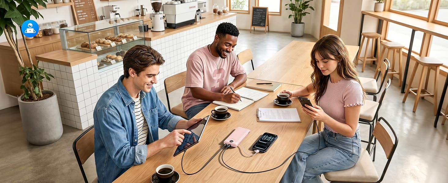 portable charger with built in cable