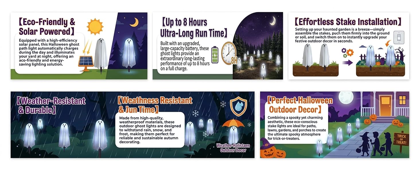 halloween solar ghost light