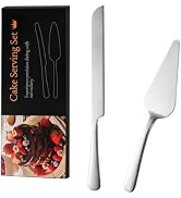 ZIIQIIN Cake Cutting Set for Wedding, Stainless Steel Cake Knife and Server | 13-inch Serrated Kn...