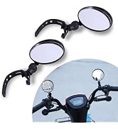 MOXRUQ 2 PCS Bike Handlebar Mirror, Scratch Resistant Bike Rear View Mirror Glass, Adjustable and...