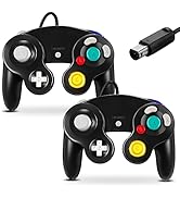 Gamecube Controller, Fiotok Classic Wired Controller for Wii Nintendo Gamecube (Black-2Pack)