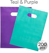 Choice Marts Merchandise Bags 200 Teal & Purple 9"x12" Bags 1.5Mil Thick Glossy With Handles