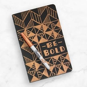 Journal with Sharpie metallic marker on top