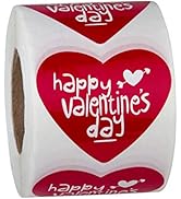 WRAPAHOLIC Valentine's Day Gift Stickers - Sweet Red Heart Design for Valentine Gift Wrap - 1.97 ...