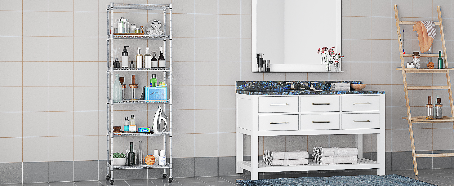 shelving with wheels
