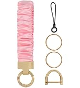 KeepTwenty Keychain Wristlet, Stretchy Key Lanyard for Car Keys with D ring,Anti-Lost Wristband B...