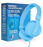 Puro Sound Labs PuroBasic Wired Headphones for Kids - Volume-Limiting & Adjustable with Microphon...