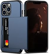 Nvollnoe for iPhone 13 Pro Case with Card Holder Heavy Duty Protective Dual Layer Shockproof Hidd...