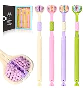 Mluyeri 4-Pack Medium Toothbrush Set, Bulk Toothbrushes for Kids & Adults with Special Needs, Mul...