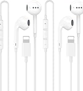 GAXIWILO 2 Packs for iPhone Headphones Wired Earbuds | Earphones with Built-in Microphone & Volum...