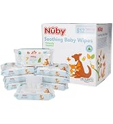 Nuby's Soothing Ultra Premium Baby Wipes Naturally Inspired with Chamomile, Aloe, and Citroganix,...