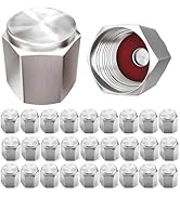 30PCS Valve Stem Caps Aluminum Tire Valve Caps Hexagon Shape Dust Proof Covers with Rubber O-Ring...