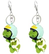 WNHNO 2Pcs Green Plush Turtle Keychain, Funny Pendant Plush Doll Portable for Wallet Tote Bag Bel...