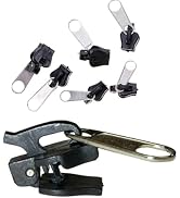 6Pcs Black Universal Instant Fix Zipper Repair Kit Replacement Zip Slider Teeth Zippers Resistant...