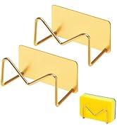 blueden 2Pcs Adhesive Hanging Sponge Holder for Kitchen Sink, 3.54 * 1.97'' Stainless Steel Premi...
